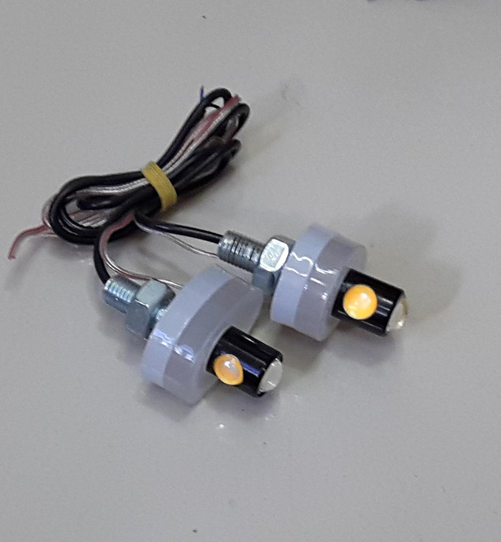 Đèn led xi nhan cho exciter 150 , xi nhan led xe exciter 150 - hình tròn - màu trắng