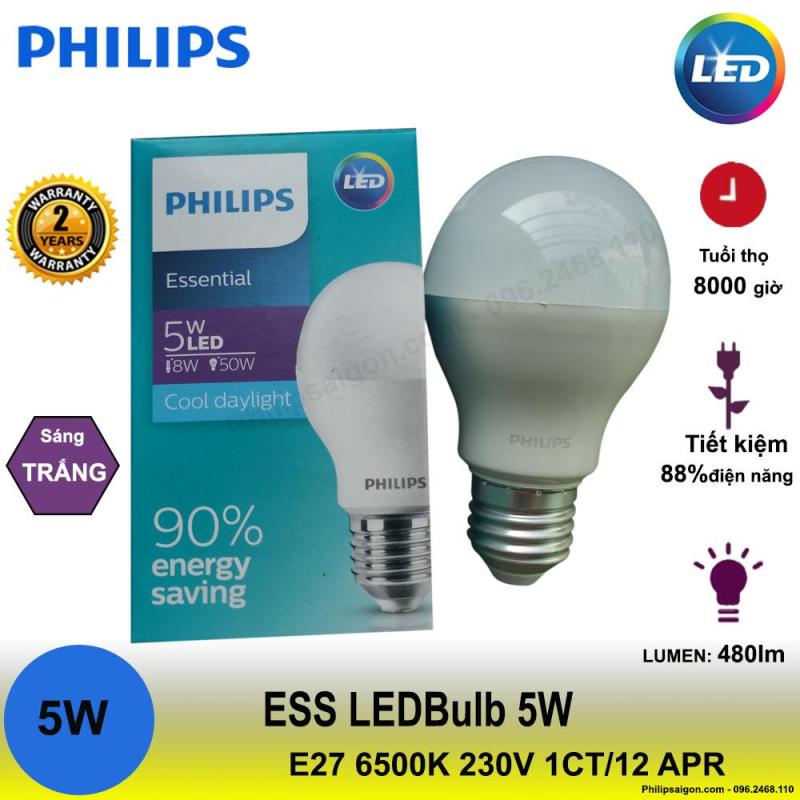 Bộ 3 bóng đèn Philips ESS LEDBulb 5W E27 6500/3000K 230V 1CT/12 APR