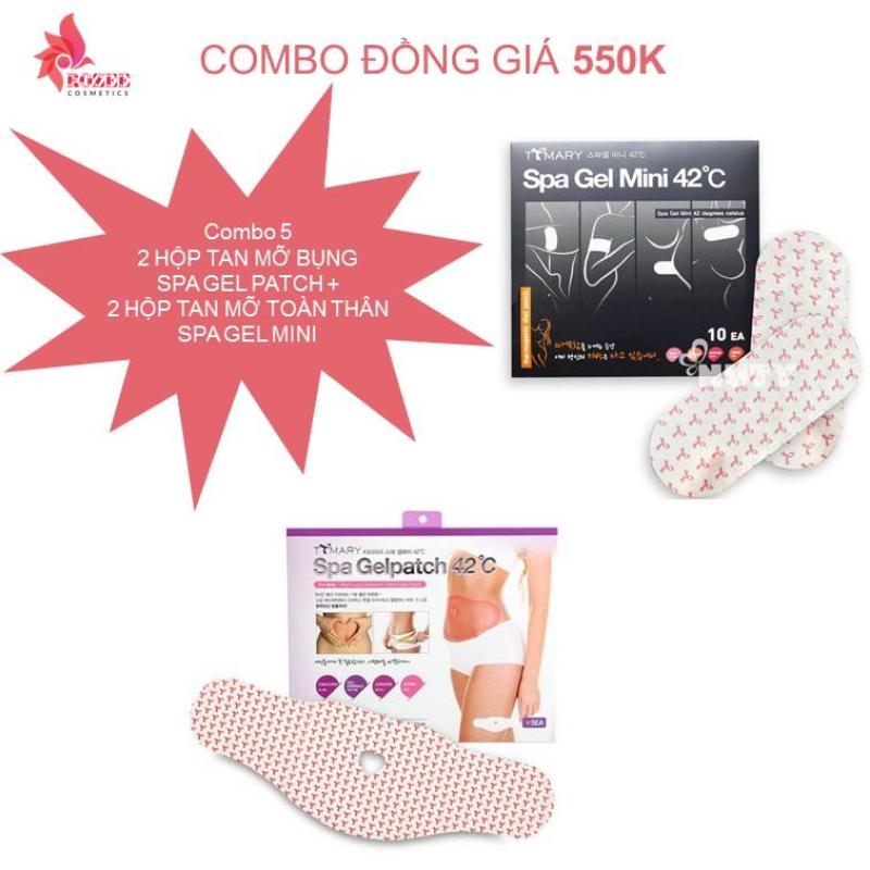 10 miếng dán tan mỡ bụng Spa Gelpatch 42 độ C và 20 miếng dán tan mỡ toàn thân Spa Gel Mini 42 độ C cao cấp