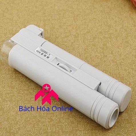 Kính lúp mini 100X có thước đo, có đèn