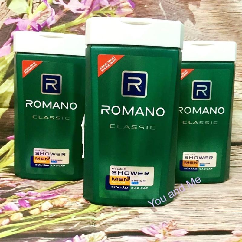 Combo 3 chai Sữa Tắm Cao cấp Nam Romano Classic 150g*3 (hàng tặng) nhập khẩu