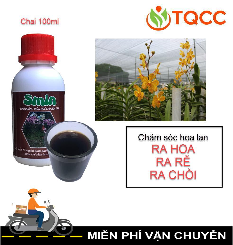 [HCM]Chế phẩm sinh học dịch trùn quế Smin chăm sóc hoa lan ra hoa ra chồi ra rễ chai 100ml