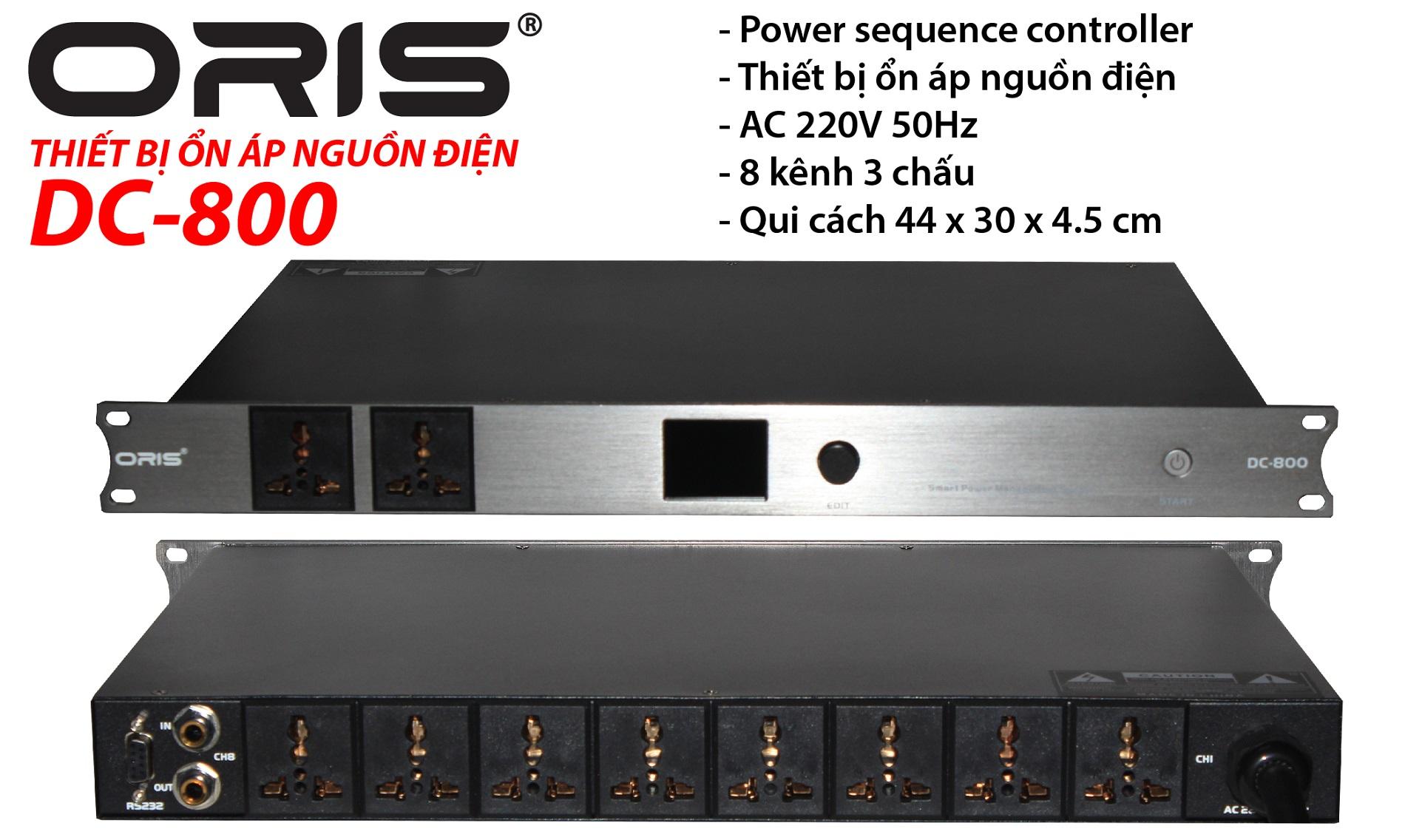 Thiết bị quản lý nguồn điện thông minh oris dc-800 pro