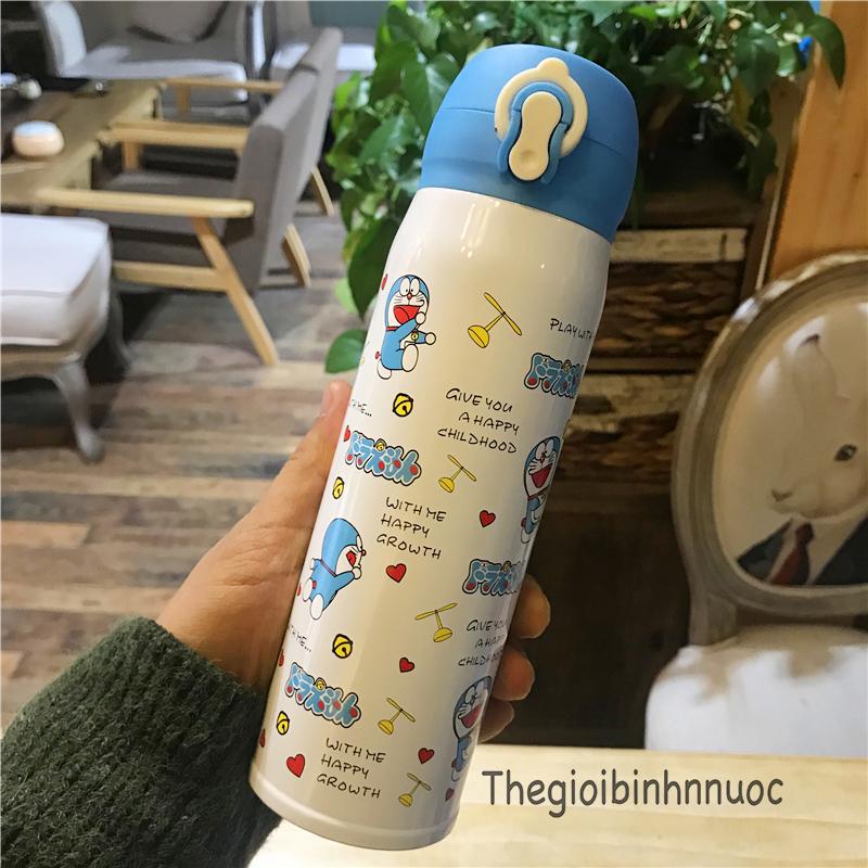 Bình nước giữ nhiệt đôremon dễ thương b102