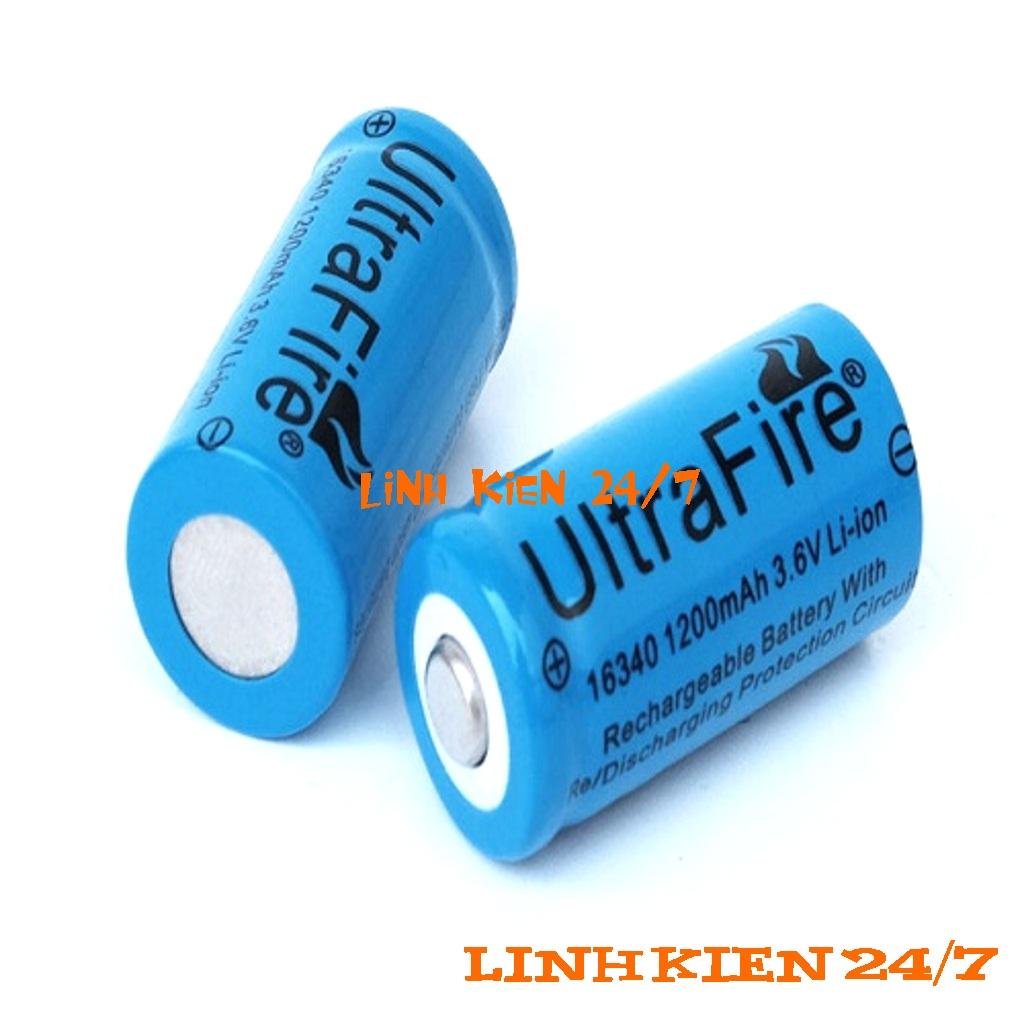 Pin sạc 3.6v li-ion ultrafire 16340-1200mah