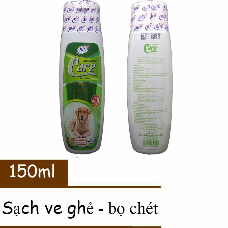 Sữa tắm đặc trị ve ghẻ bọ chét trên chó mèo Bio Care 150ml