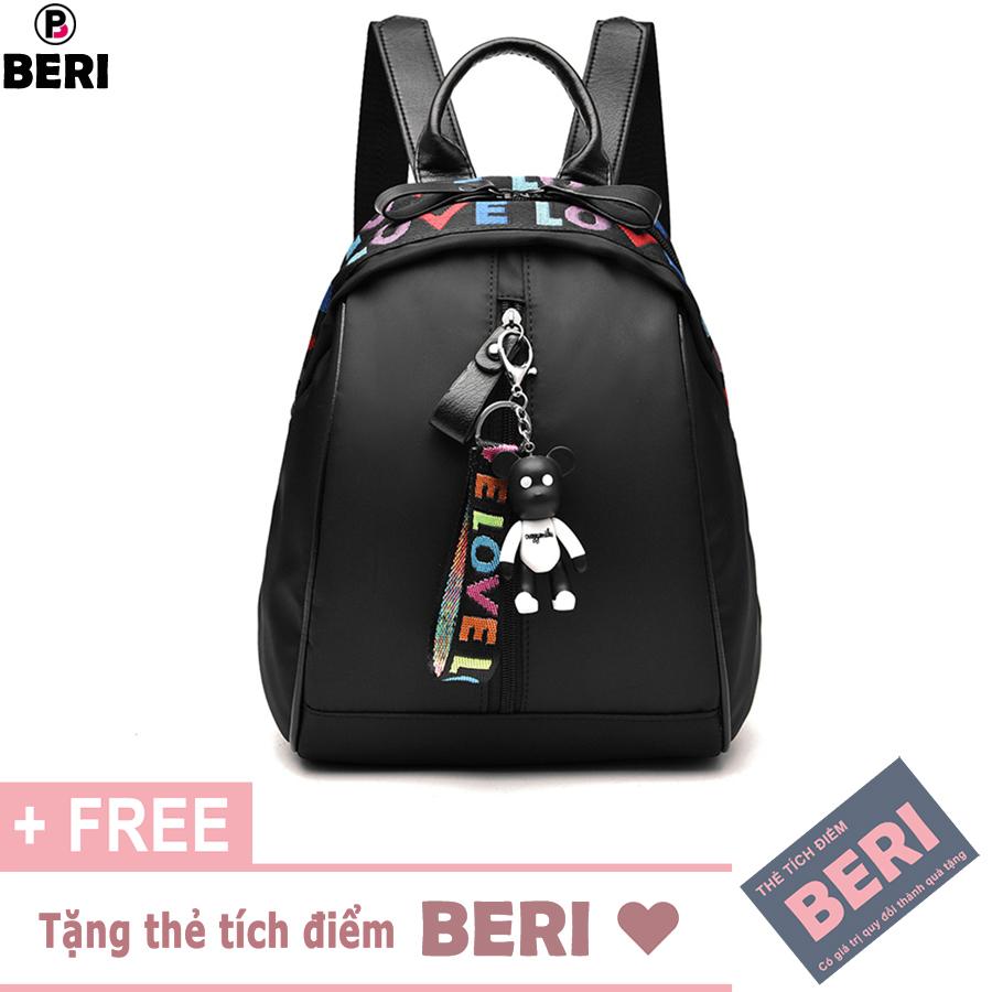 Ba lô nữ khóa gấu beri đen - balo012