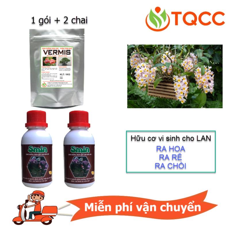 Bộ sản phẩm chăm sóc cho hoa lan (2 Smin 100ml + 1 Vermis 1kg)
