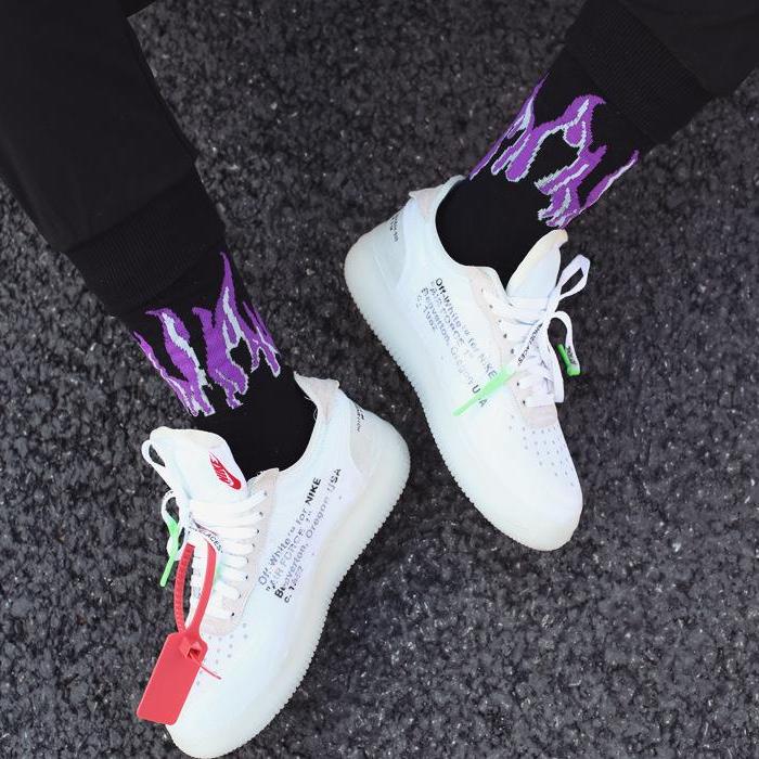 Vớ cổ cao unisex ngọn lửa - v75