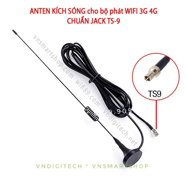 Anten 3G chuẩn TS-9 dùng cho cục phát wifi 3G/4G LTE kích sóng di động cho bộ phát mifi Huawei, ZTE, NetGear ...