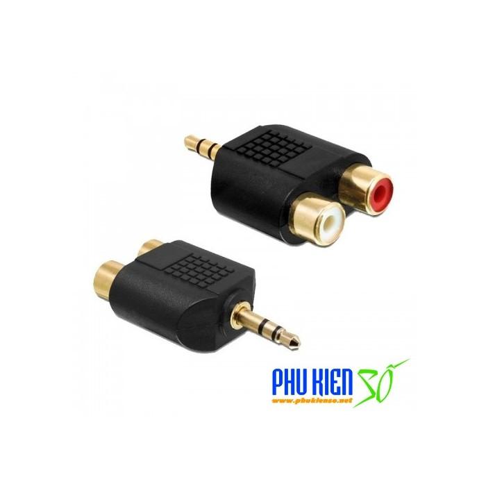 Jack chuyển 3.5mm ra 2 Jack hoa sen cái