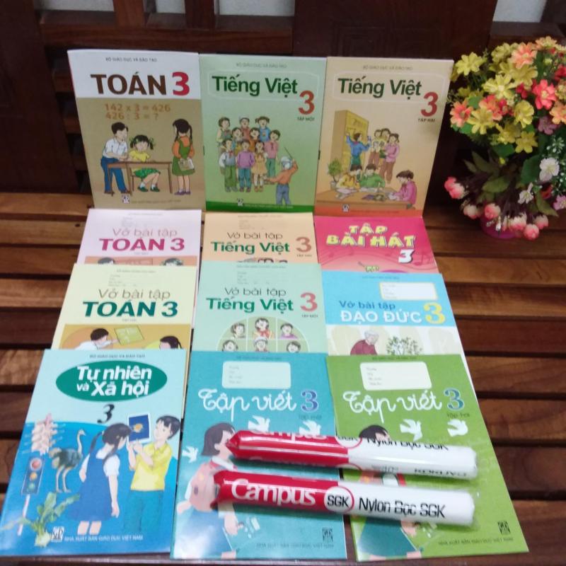 Mua Sách giáo khoa lớp 3 ( bộ sách giáo khoa lớp 3 sách + bài tập như hình +2 bọc sách