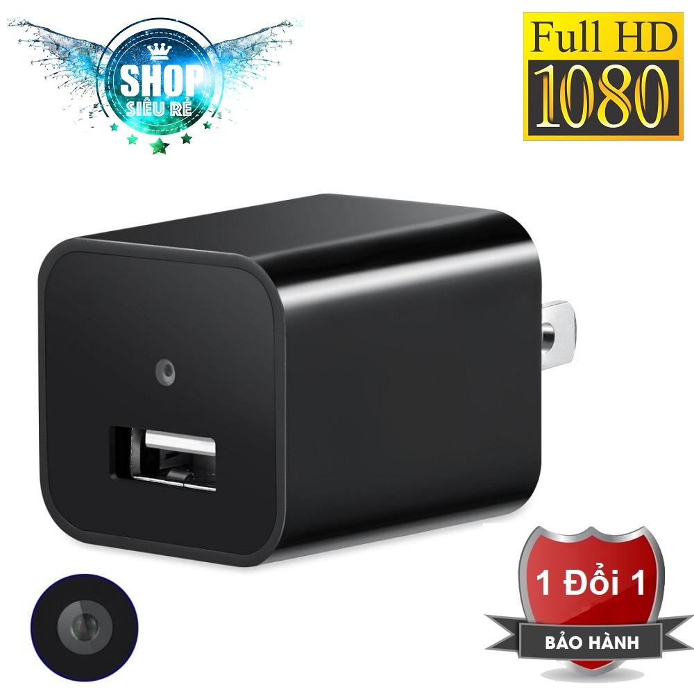 Camera an ninh, camera giấu kín dạng cốc sạc Full HD 1080P (Đen)