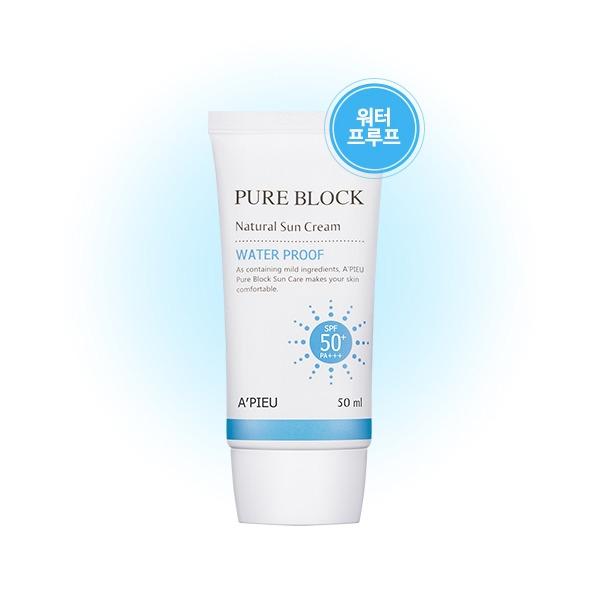 Kem chống nắng apieu pure block natural daily sun cream water proof spf45/pa+++- xanh