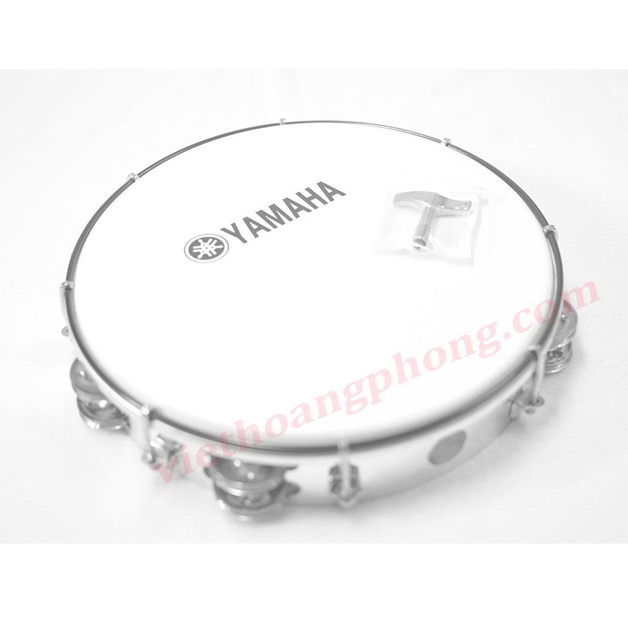 [HCM]Trống lắc tay - trống gõ bo - Tambourine Yamaha MT6-102A (Trắng đục) - HappyLive Shop