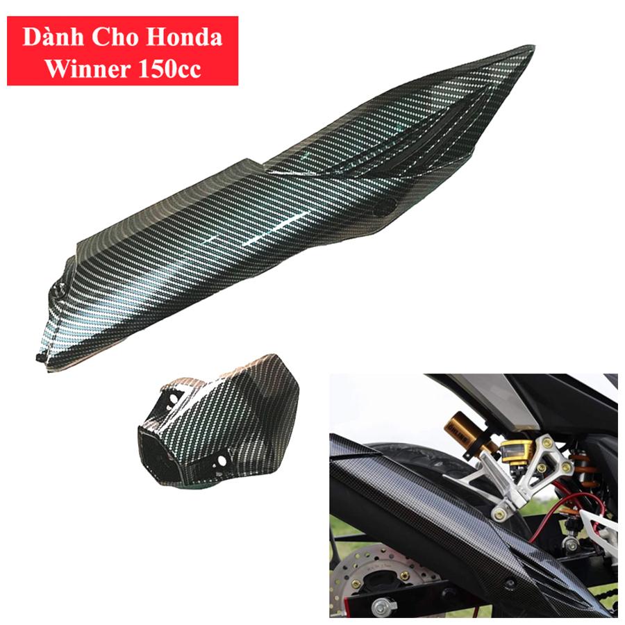Bộ Ốp Hông Pô & Chụp Đuôi Pô Sơn Carbon Dành Cho Winner 150cc