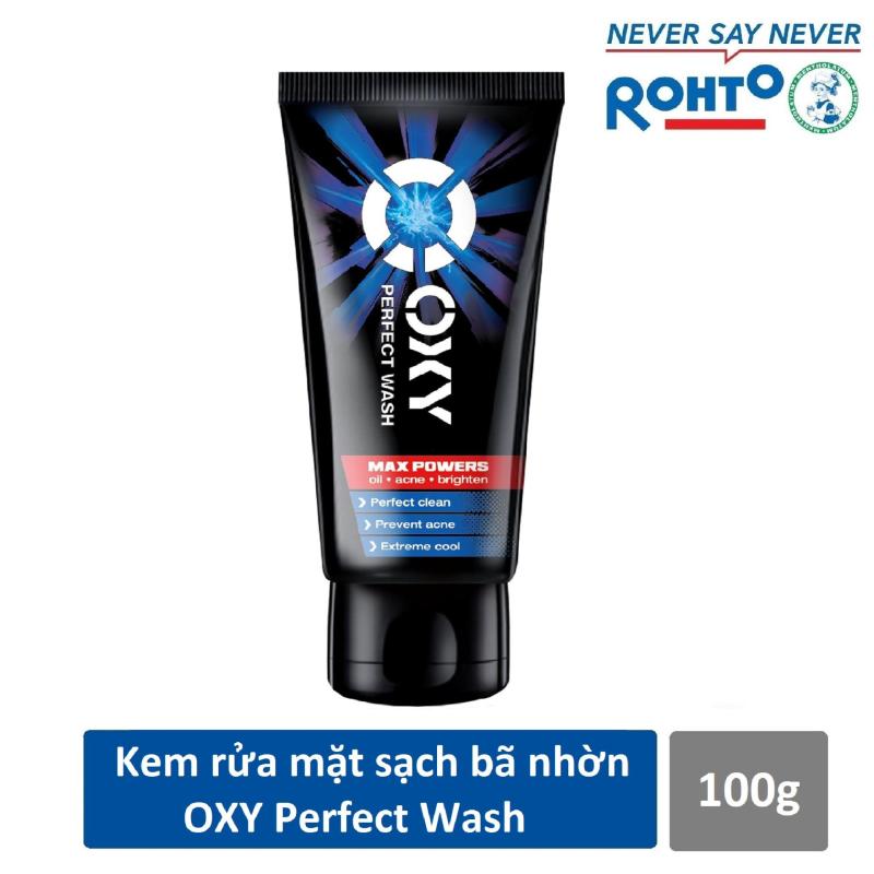 Kem rửa mặt rửa sạch bã nhờn ngừa khuẩn mụn cho nam Oxy Perfect Wash 100g nhập khẩu