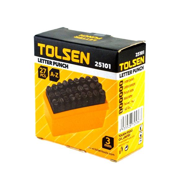 Bộ đóng chữ 3mm 27 cây tolsen 25101