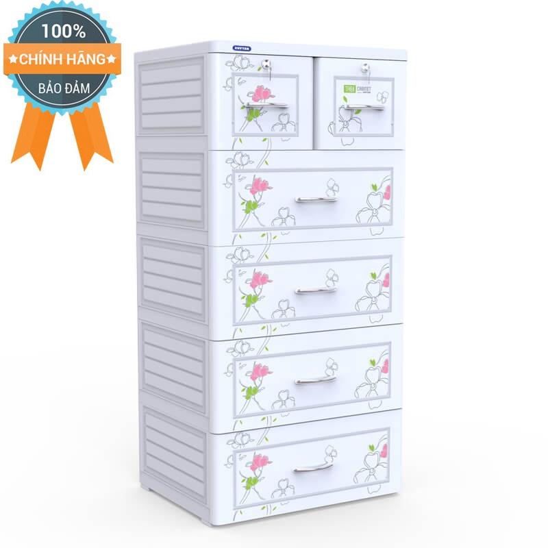 [HCM]Tủ nhựa Duy Tân TABI 5 tầng (Họa tiết ngẫu nhiên)