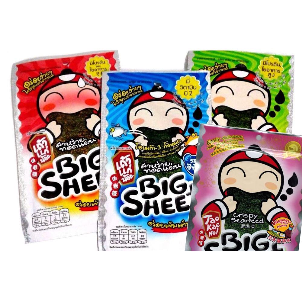 SET 12 SNACK RONG BIỂN SẤY BIG SHEET 4G - TAO KAE NOI