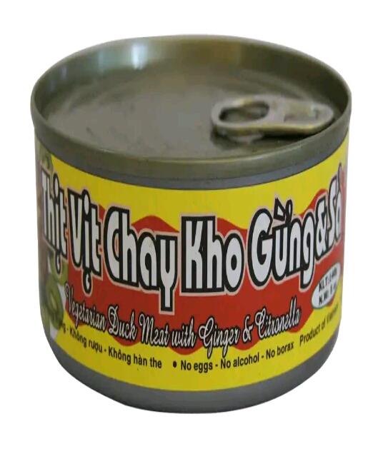 Thịt Vịt Chay Kho Gừng và Sả Âu Lạc Lon 140 G