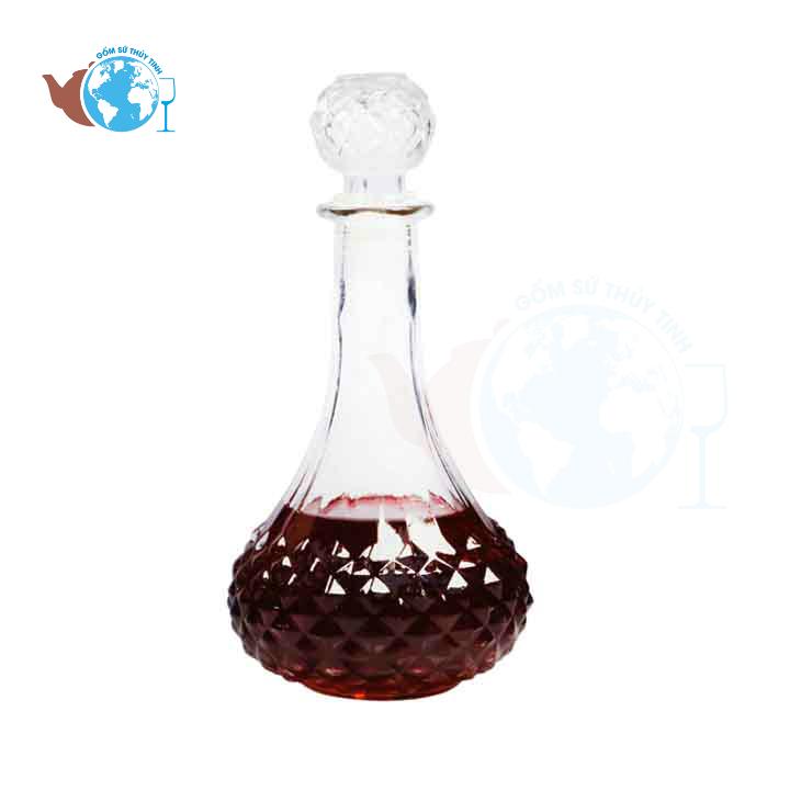 Bình đựng rươu ngâm sâm thuỷ tinh 750ml - br02 / chai đựng rượu 750ml
