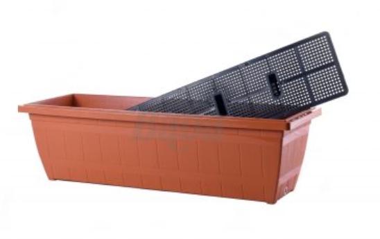 CHẬU HOA NHỰA DÀI TỰ DƯỠNG BABA BI-519 HÀNG NHẬP KHẨU MALAYSIA THÂN THIỆN VỚI MÔI TRƯỜNG NGÓI SẬM