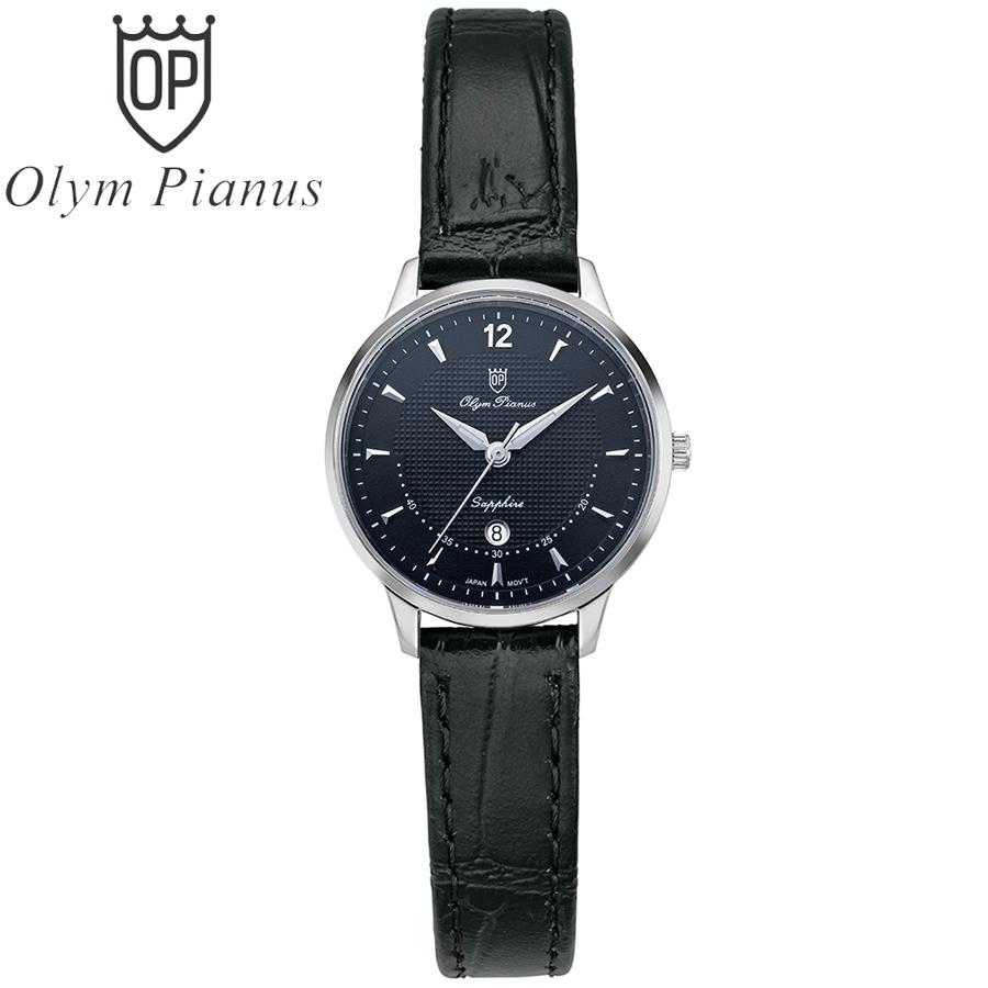 Đồng hồ nữ mặt kính sapphire olym pianus op5709ls-gl đen