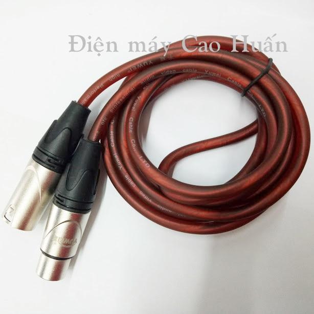 Dây micro 2m jack canon 2 đầu cho micro và sound card thu âm