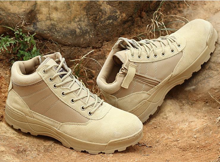 Giày chiến thuật swat cổ thấp cát vàng
