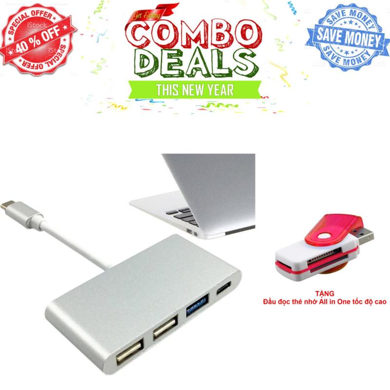 Bảng giá Compact Portable Design USB-C/Type C USB 3.1 to USB Type C & 3-Port USB 2.0 Hub Adapter For Macbook - intl Phong Vũ