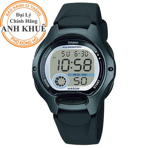 Đồng hồ nữ dây nhựa casio anh khuê lw-200-1bvdf