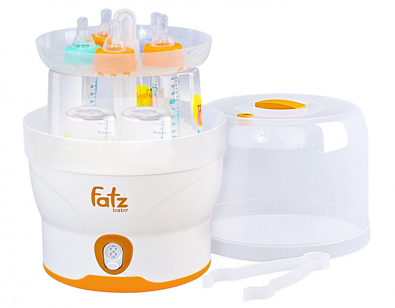 Máy tiệt trùng điện tử 6 binh sữa fatzbaby hàn quốc loại mới fb4028sl