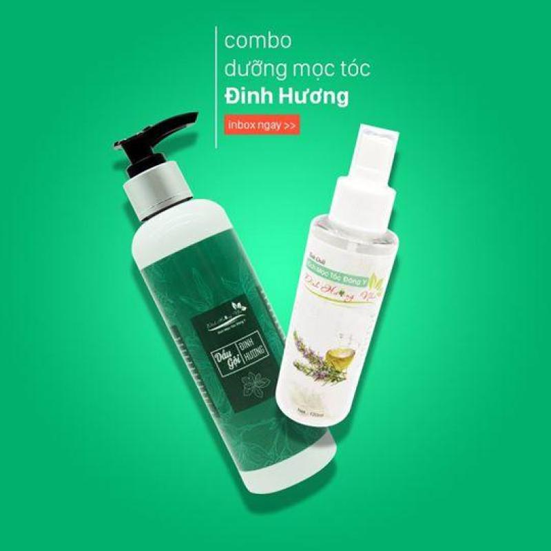 Combo Dầu gội thảo dược dưỡng mọc tóc Đinh Hương 250ML và Tinh dầu thảo dược Đinh Hương Nhu 120ML kích thích mọc tóc