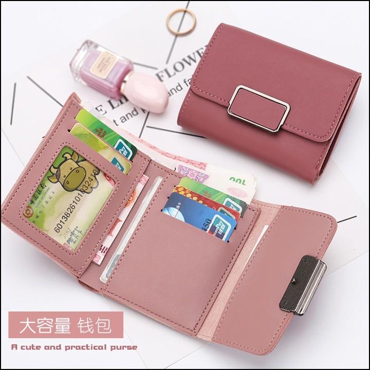 Ví nữ cầm tay khóa vuông -05 màu