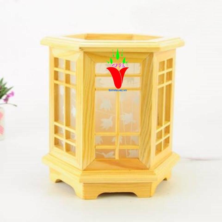 Đèn xông tinh dầu gỗ cao cấp azg104