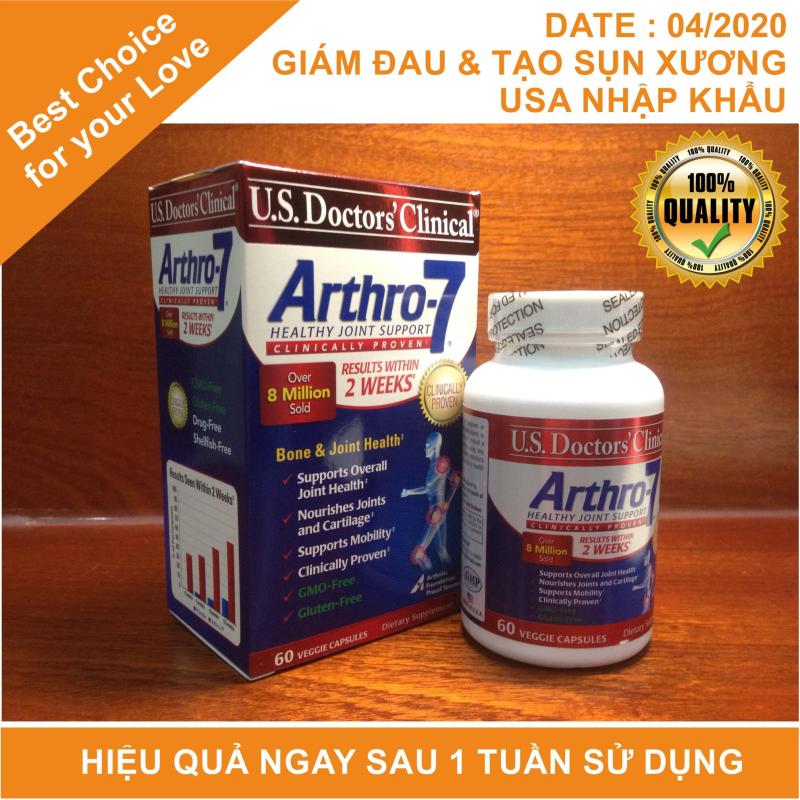 Arthro-7 (date 2020, USA) giảm đau xương khớp, tạo sụn hiệu quả ngay sau 1 tuần sử dụng tốt nhất