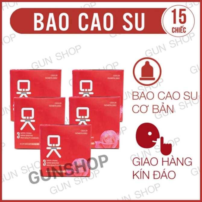 Bộ 5 Hộp Bao Cao Su OKHQ Không Mùi (Hộp 3 chiếc)