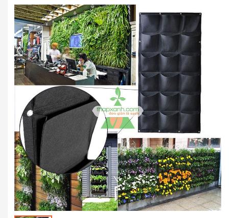 Combo 5 túi trồng rau sạch 20 ô tiện dụng