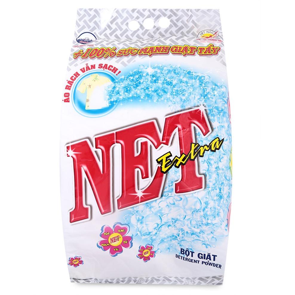 Bột giặt Net Extra siêu sạch 5.5kg hạt tẩy trắng quang học giúp quần áo luôn trắng sáng, hương hoa thiên nhiên, ngọt ngào