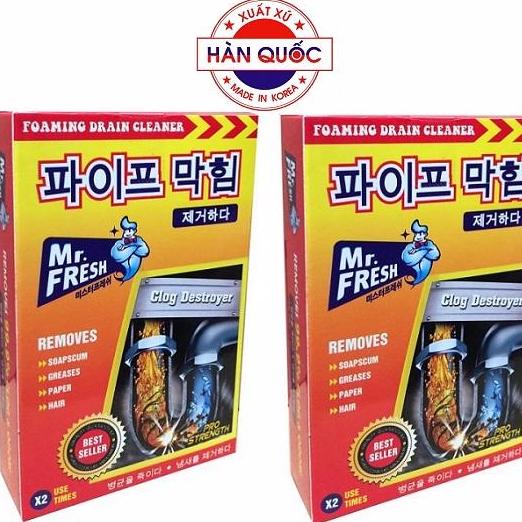 Bộ 2 hộp bột thông cống mr fresh hàn quốc 200g gt799