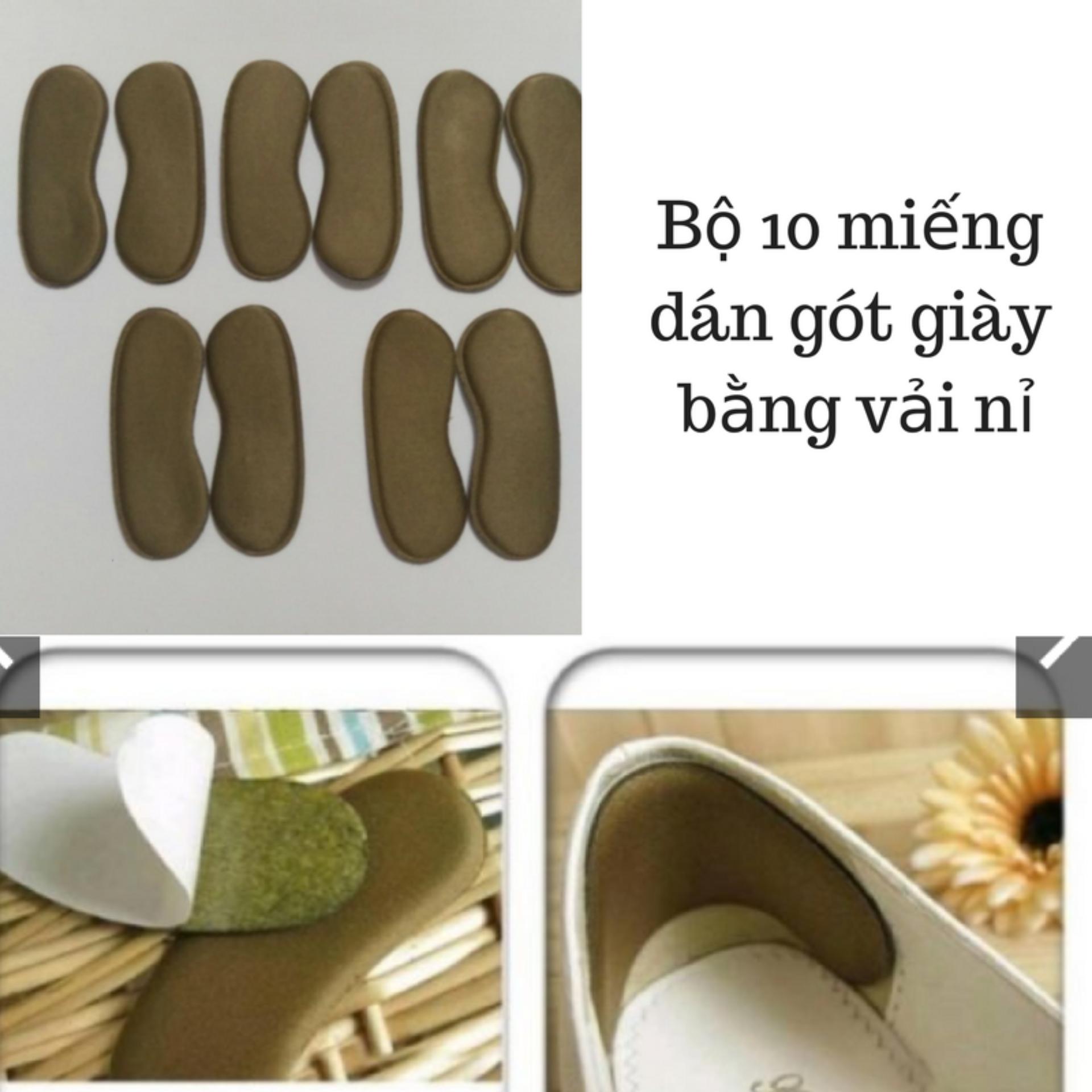 Combo 10 đôi lót gót giày bằng vải nỉ