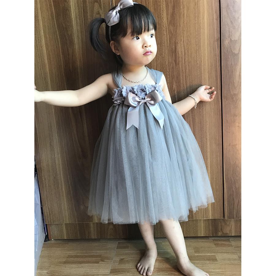 ĐẦm Công Chúa Xám Cho Bé