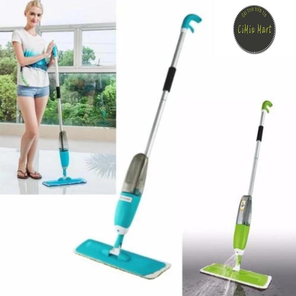 BÁO GIÁ Chổi Lau Nhà Sơn Tiến | Shopee Lazada Sendo Tiki mới nhất 2 Chổi lau nhà cho sàn gỗ SPRAY MOi- cải tiến (Xanh lá)