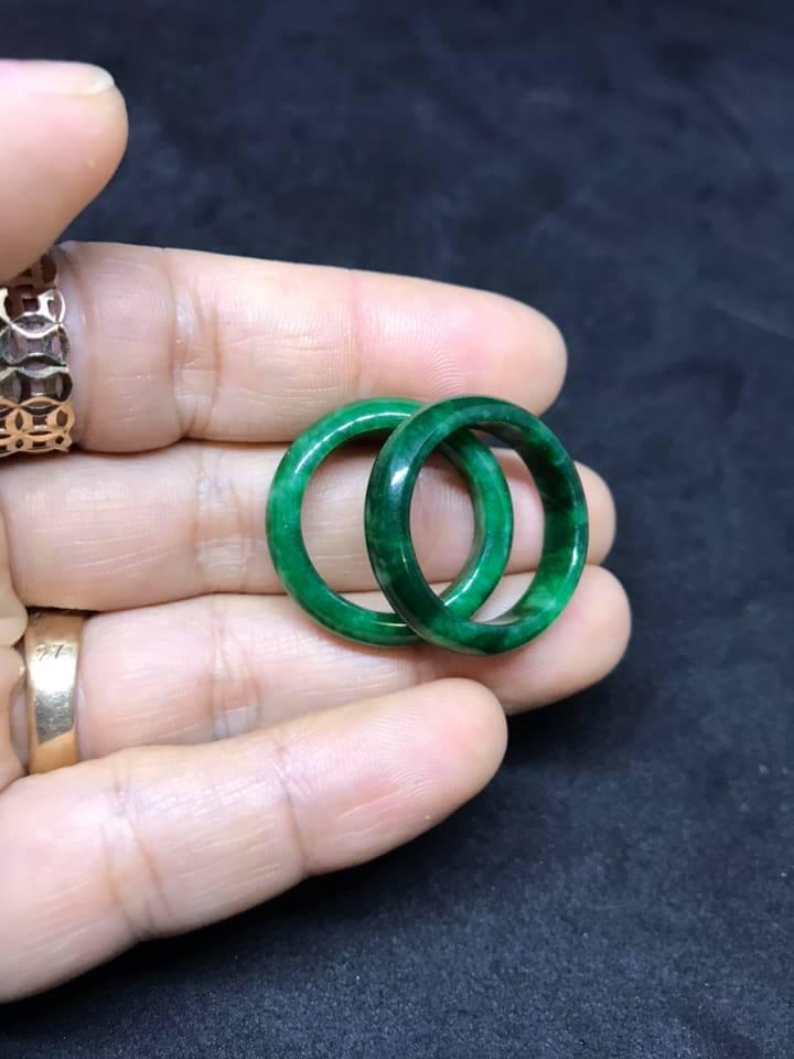 Combo 2 nhẫn cẩm thạch xanh lá