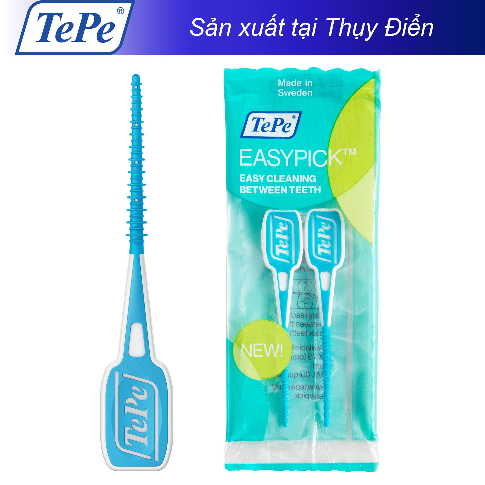Tăm chải kẽ răng màu xanh Tepe easypick M/L 2 cây | Oralmart