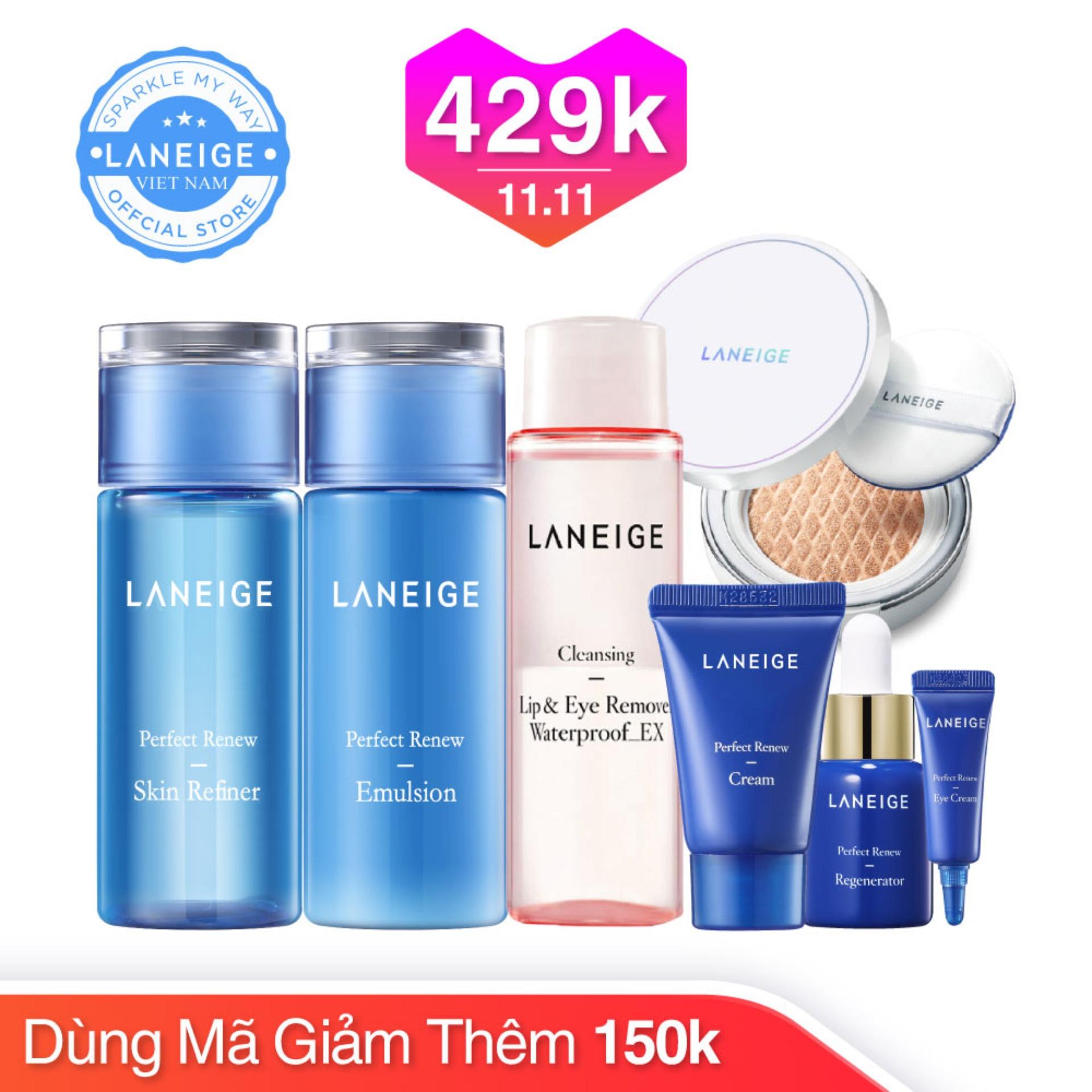 Combo trang điểm và ngăn ngừa lão hóa da Laneige Perfect Renew