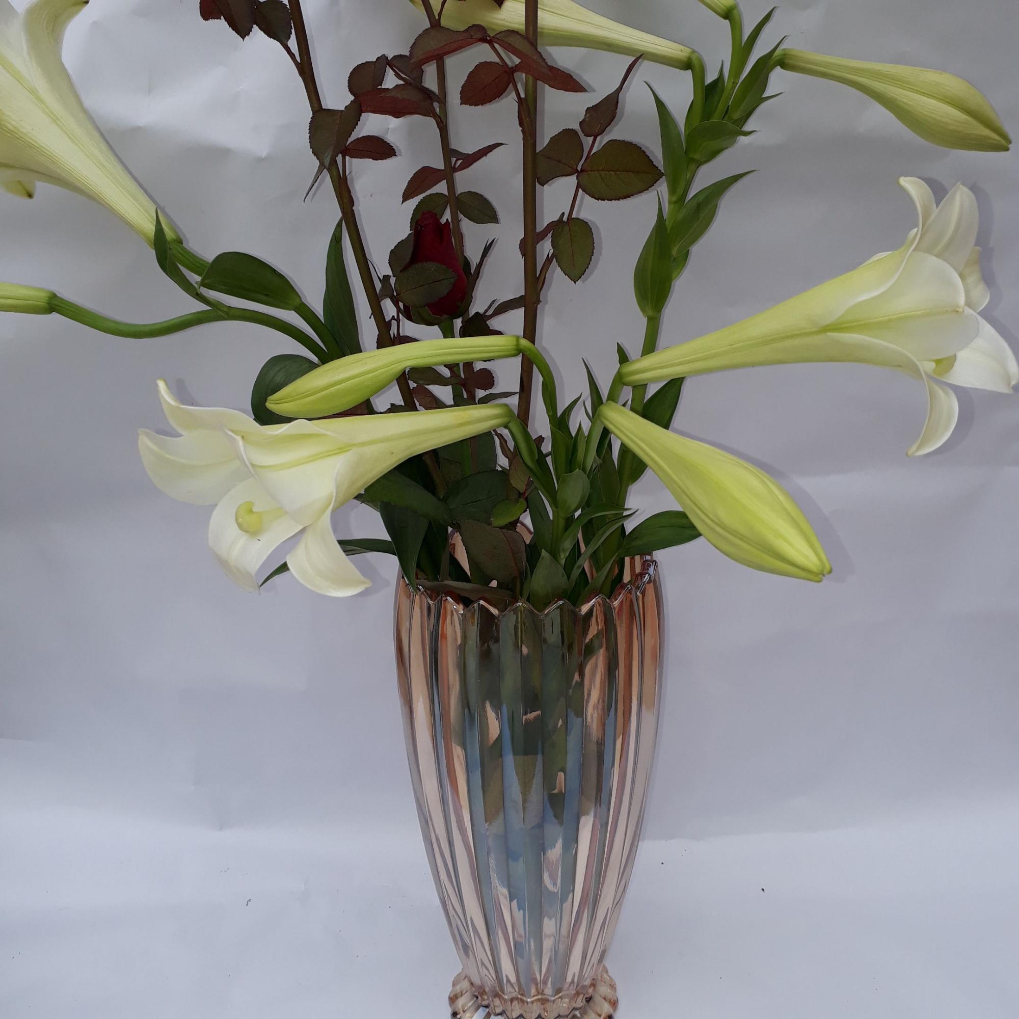 Lọ hoa pha lê cao cấp dáng chum to