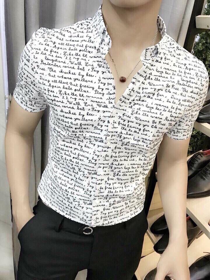 Áo sơ mi nam mang cá tính men 2018