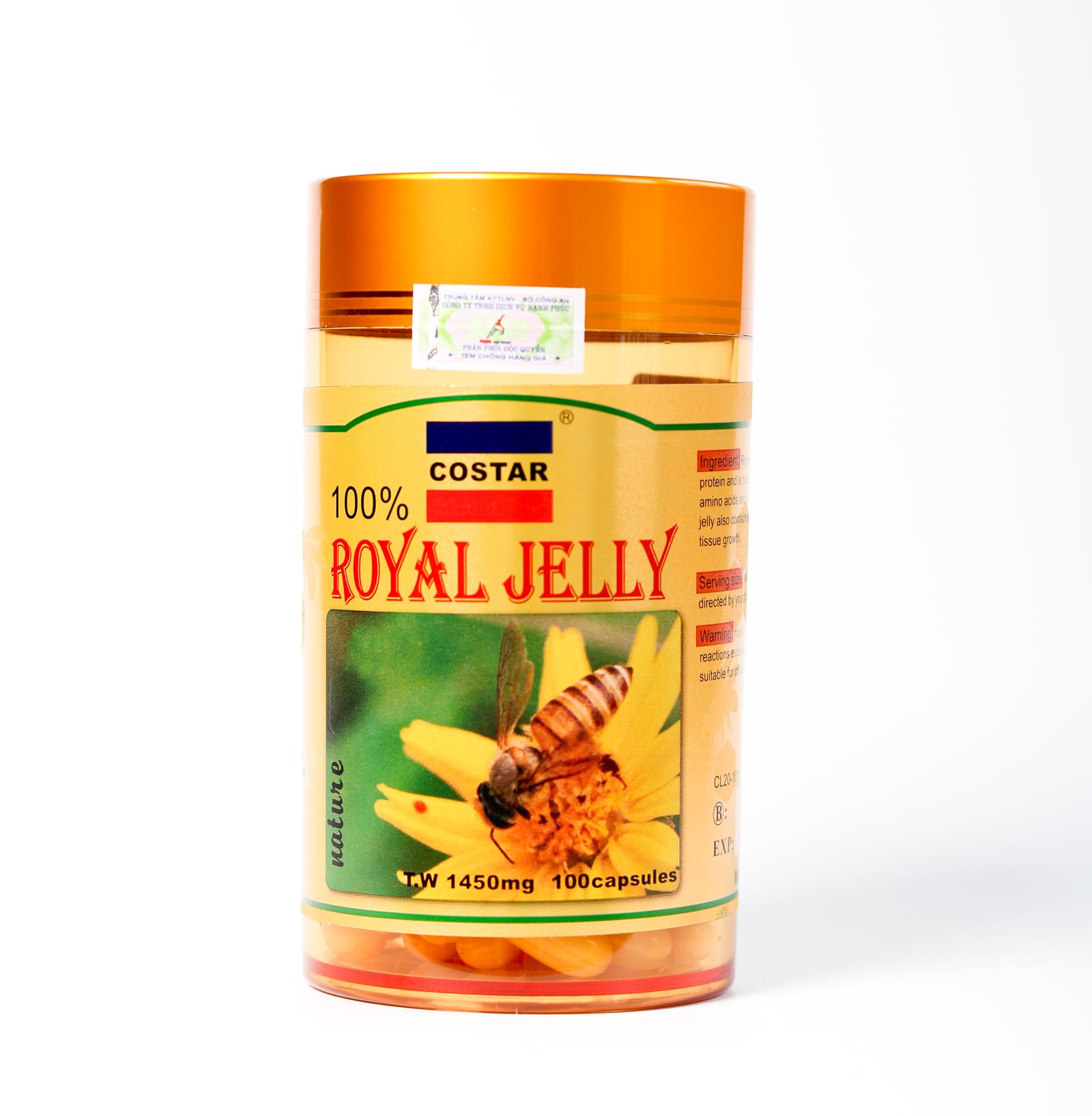 [HCM]Sữa Ong Chúa Costar Úc Royal Jelly Soft Gel Capsules 1450mg (100 viên)